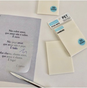 MJ21684-49A LEMBRETE FOLHA TRANSPARENTE C/24 PÇS AUTO-ADESIVO.