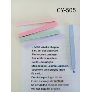 REF:CY-505 MARCADOR DE TEXTO, COM PONTA DE FELTRO -------- CX:216CT/MIN:108PÇS -  BOX:108PÇS