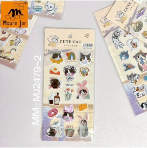 MJ-2479-2 BX C20P/C CARTELA ADESIVA DE PAPEL, COM DESENHO