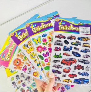 MJ21671-16 CARTELA ADESIVA COM DESENHOS.CX:2400PÇS/SUB:120PÇS-MUL/20PÇS