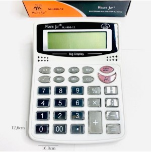 MJ968-12 CALCULADORA DE MESA -PILHAS-AA-12GID-----CX:80PÇS/MIN:40PÇS