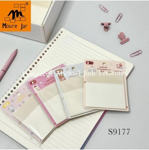 MJ-S9177 LEMBRETE DE PAPEL, AUTO-ADESIVO TRANSPARENTE CX 720 PÇS SUB 180 MUL/60