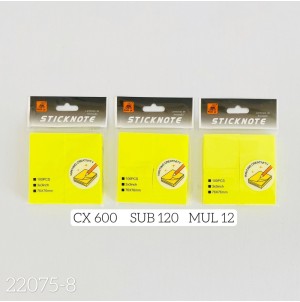 LEMBRETE DE PAPEL AUTO-ADESIVO. REF 22075-8 CX 600 PÇS SUB 120 PÇS MUL/12