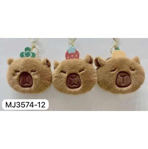 REF: MJ3574-12 BX C/12 CHAVEIRO DE METAL, COM PELUCIA CAPIVARA ------------- CX:300PÇS/MIN:60PÇS-MUL/12PÇS