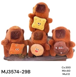 REF: MJ-3574-29B CHAVEIRO DE METAL, COM PELUCIA CAPIVARA ------------  CX:300PÇS/SUB:60PÇS-MUL/12PÇS