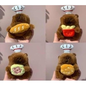 REF: MJ-12-15D CHAVEIRO DE METAL, COM PELUCIA CAPIVARA -------------- CX300PÇS/SUB60PÇS/MUL/12