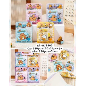 CADERNO. REF:A7-MJ-8803 CAPIVARA  ---------------- CX:480PÇS/MIN:120PÇS- MUL:24PÇS 