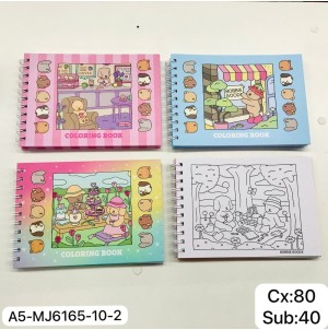 REF:A5MJ 6165-10 2 CADERNO PARA PINTAR ESTILO BOBBIE GODS ----------- CX:80PÇS/SUB:40PÇS   