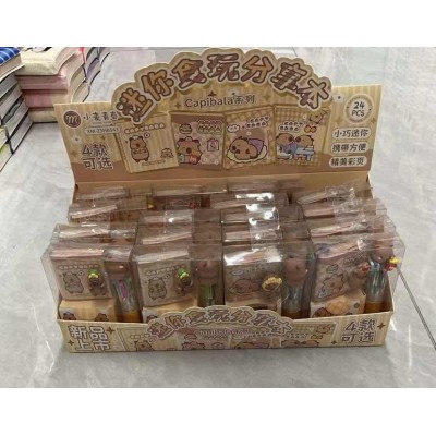 REF: MJ8543  KIT COM AGENDA. CANETA E ADESIVOS CAPIVARA ------------- CX:576PÇS/SUB:120PÇS -  BOX:24PÇS  